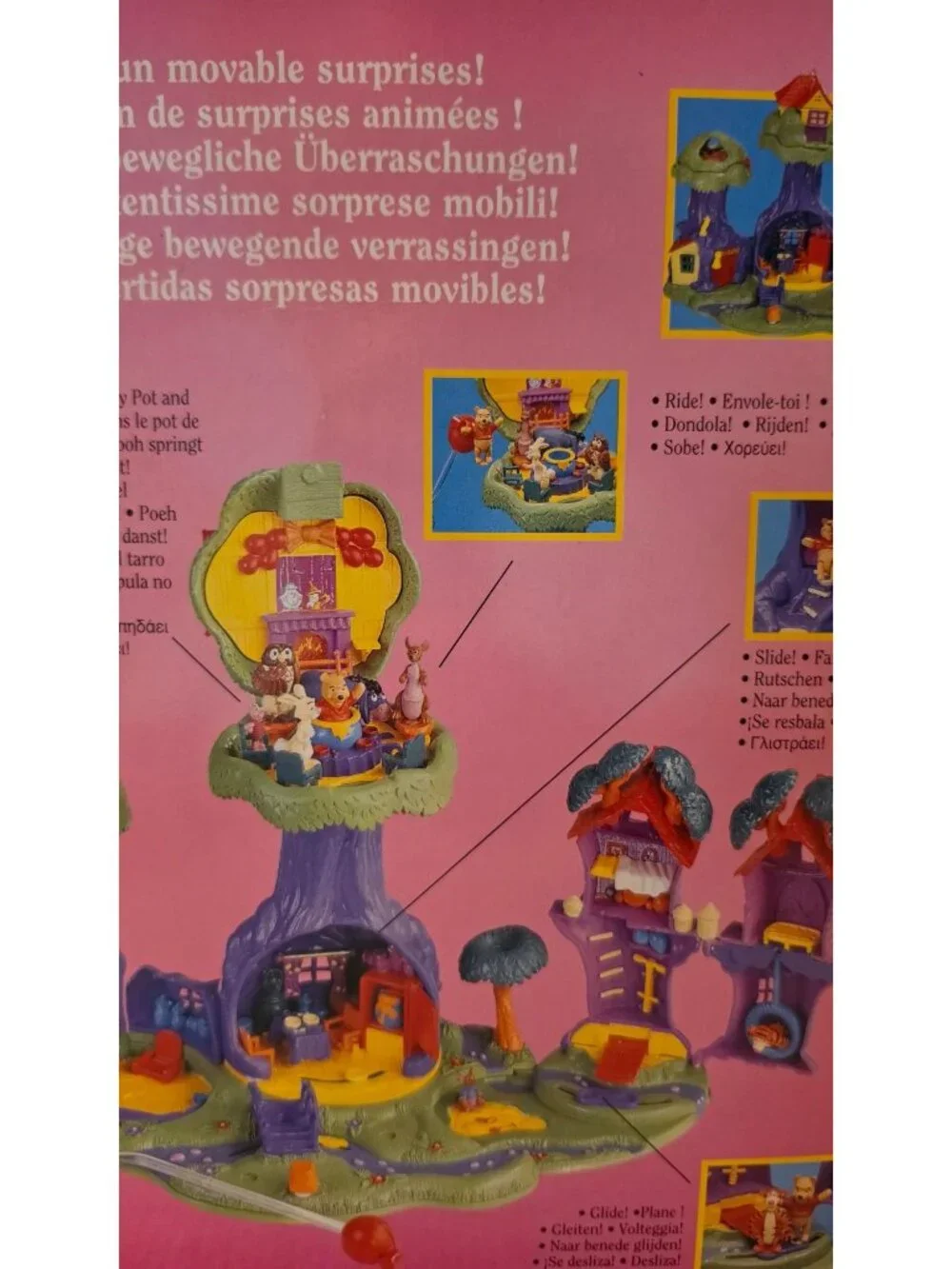 rare vtg DISNEY WINNIE THE POOH HUNDRED ACRE WOOD TREEHOUSE PLAYSET polly pocket